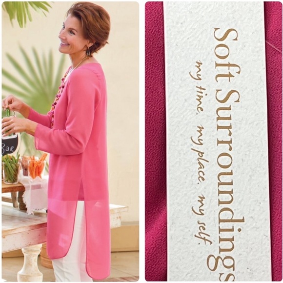 Soft Surroundings Tops - SOFT SURROUNDINGS NWT JENNIFER BLOUSE TUNIC MAGENTA PINK MEDIUM